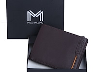 Portefeuille leder - massi miliano - rfid - bruin - afbeelding 1 van  5