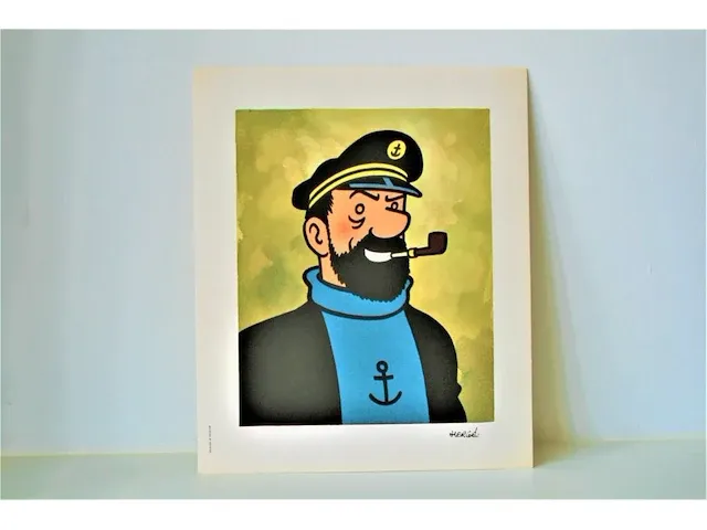 Portfolio portret "kapitein haddock" - casterman, 1966 (3/8) - afbeelding 1 van  6