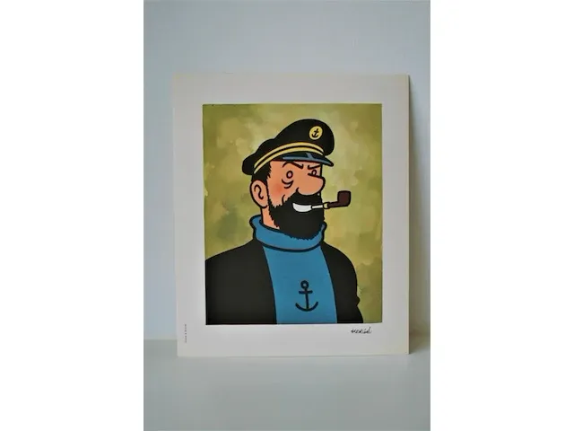 Portfolio portret "kapitein haddock" - casterman, 1966 (3/8) - afbeelding 2 van  6