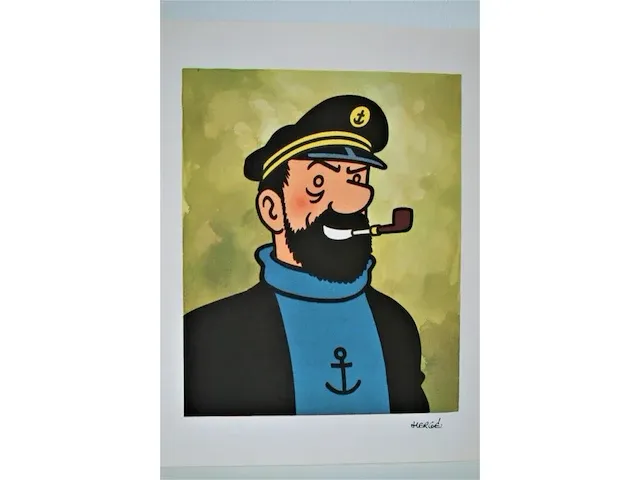 Portfolio portret "kapitein haddock" - casterman, 1966 (3/8) - afbeelding 3 van  6