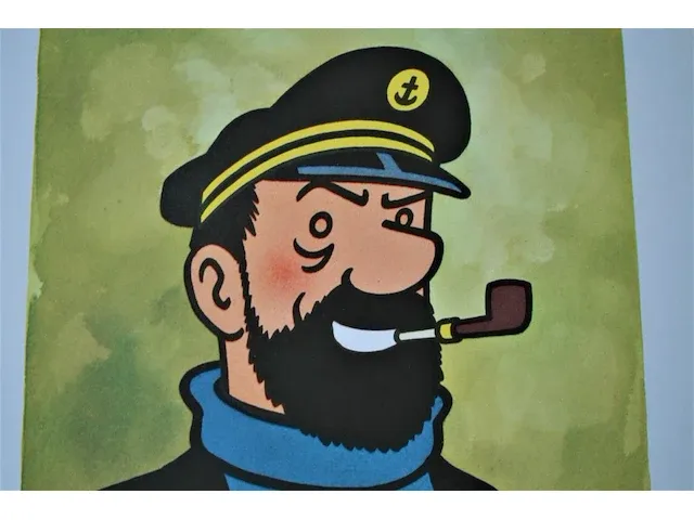 Portfolio portret "kapitein haddock" - casterman, 1966 (3/8) - afbeelding 4 van  6