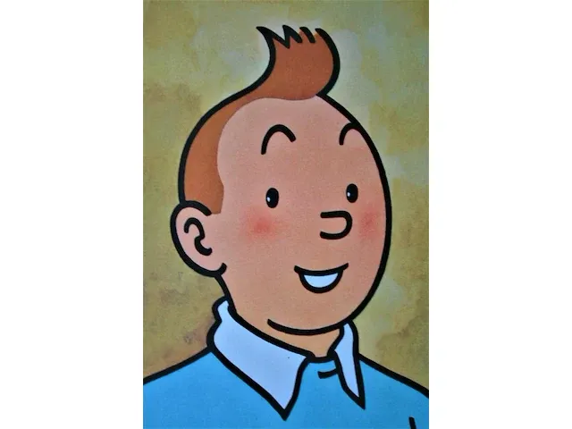 Portfolio portret "kuifje" - casterman, 1966 (1/8) - afbeelding 6 van  6