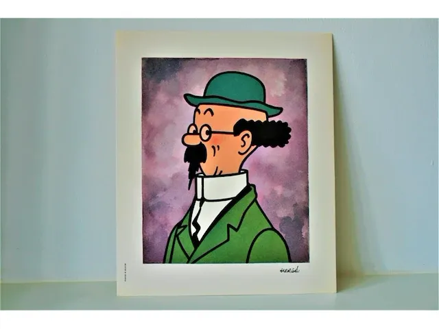 Portfolio portret "prof. zonnebloem" - casterman, 1966 (2/8) - afbeelding 1 van  6
