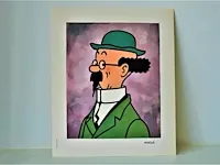Portfolio portret "prof. zonnebloem" - casterman, 1966 (2/8) - afbeelding 1 van  6