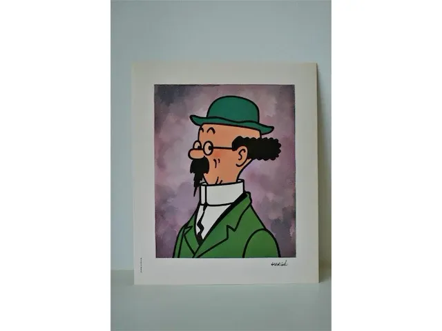 Portfolio portret "prof. zonnebloem" - casterman, 1966 (2/8) - afbeelding 2 van  6