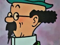 Portfolio portret "prof. zonnebloem" - casterman, 1966 (2/8) - afbeelding 6 van  6