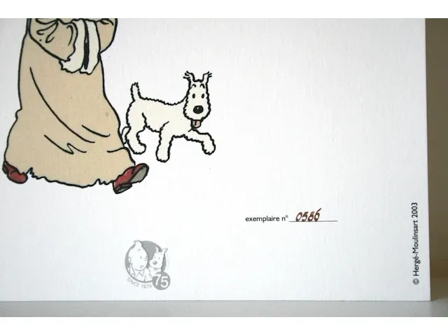 Portofolio 'de krab met de gulden scharen' (nr. 5/9) - 75 jaar kuifje - 17,5 x 24cm - genummerd - afbeelding 10 van  10