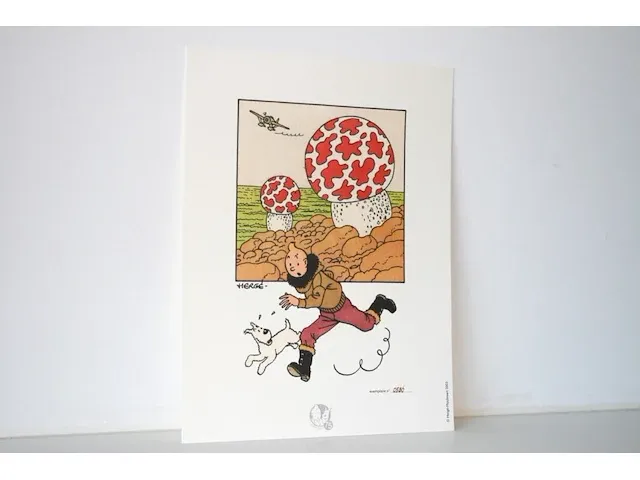 Portofolio 'de mysterieuze ster' (nr. 8/9) - 75 jaar kuifje - 17,5 x 24cm - genummerd - afbeelding 4 van  10