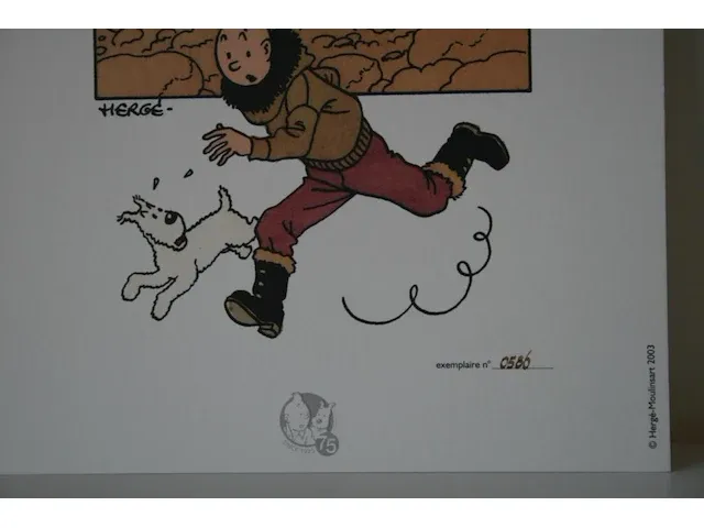 Portofolio 'de mysterieuze ster' (nr. 8/9) - 75 jaar kuifje - 17,5 x 24cm - genummerd - afbeelding 8 van  10