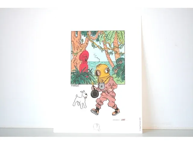 Portofolio 'de schat van scharlacken rackham' (nr. 9/9) - 75 jaar kuifje - 17,5 x 24cm - genummerd - afbeelding 1 van  10