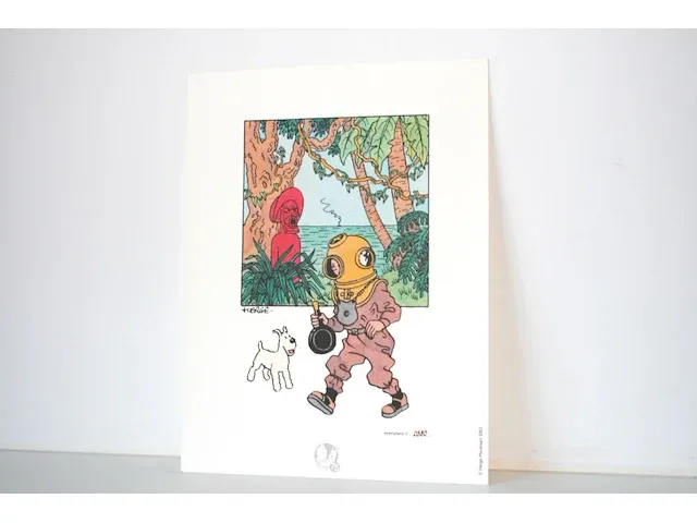 Portofolio 'de schat van scharlacken rackham' (nr. 9/9) - 75 jaar kuifje - 17,5 x 24cm - genummerd - afbeelding 3 van  10