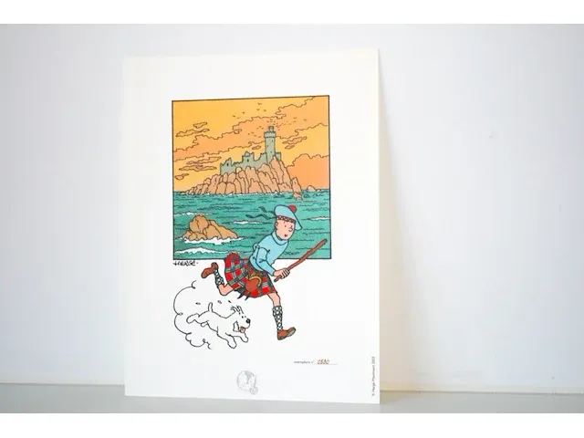 Portofolio 'de zwarte rotsen' (nr. 4/9) - 75 jaar kuifje - 17,5 x 24cm - genummerd - afbeelding 4 van  11