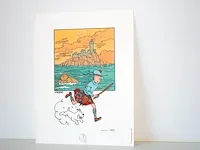 Portofolio 'de zwarte rotsen' (nr. 4/9) - 75 jaar kuifje - 17,5 x 24cm - genummerd - afbeelding 4 van  11