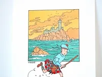 Portofolio 'de zwarte rotsen' (nr. 4/9) - 75 jaar kuifje - 17,5 x 24cm - genummerd - afbeelding 7 van  11