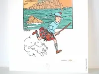 Portofolio 'de zwarte rotsen' (nr. 4/9) - 75 jaar kuifje - 17,5 x 24cm - genummerd - afbeelding 8 van  11