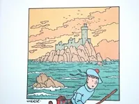 Portofolio 'de zwarte rotsen' (nr. 4/9) - 75 jaar kuifje - 17,5 x 24cm - genummerd - afbeelding 9 van  11