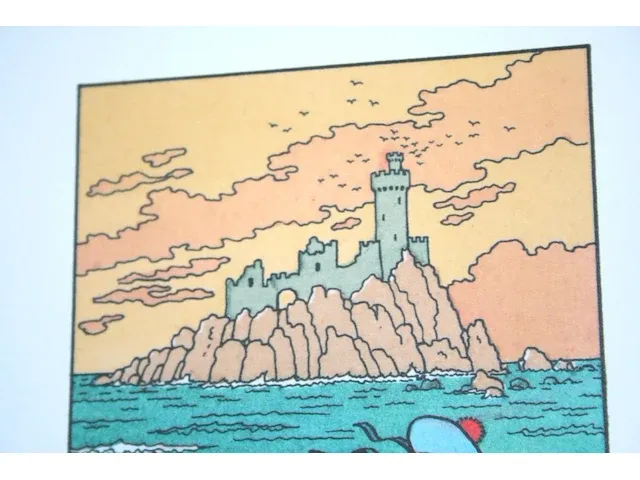 Portofolio 'de zwarte rotsen' (nr. 4/9) - 75 jaar kuifje - 17,5 x 24cm - genummerd - afbeelding 11 van  11