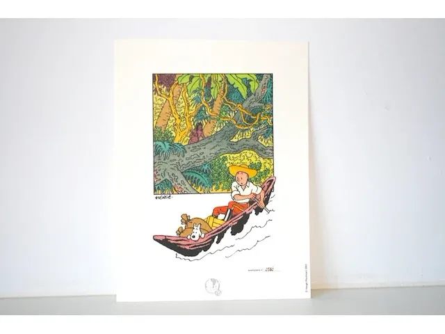 Portofolio 'het gebroken oor' (nr. 3/9) - 75 jaar kuifje - 17,5 x 24cm - genummerd - afbeelding 1 van  10
