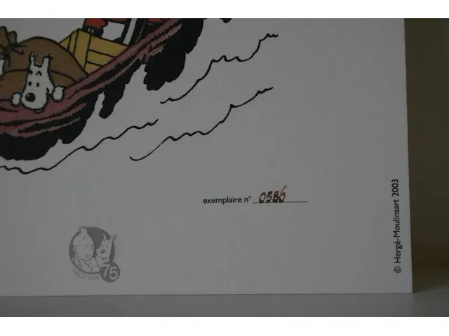 Portofolio 'het gebroken oor' (nr. 3/9) - 75 jaar kuifje - 17,5 x 24cm - genummerd - afbeelding 9 van  10