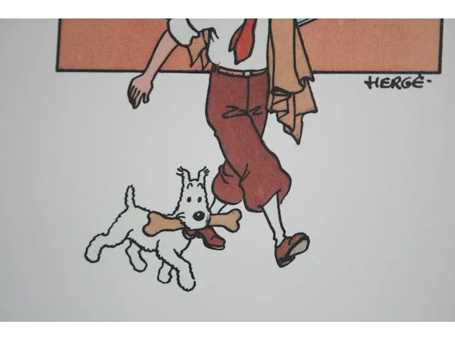Portofolio 'kuifje en bobbie' (nr. 2/9) - 75 jaar kuifje - 17,5 x 24cm - genummerd - afbeelding 2 van  11