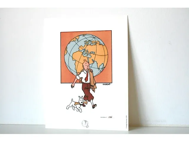 Portofolio 'kuifje en bobbie' (nr. 2/9) - 75 jaar kuifje - 17,5 x 24cm - genummerd - afbeelding 4 van  11