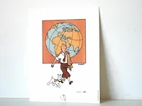 Portofolio 'kuifje en bobbie' (nr. 2/9) - 75 jaar kuifje - 17,5 x 24cm - genummerd - afbeelding 4 van  11