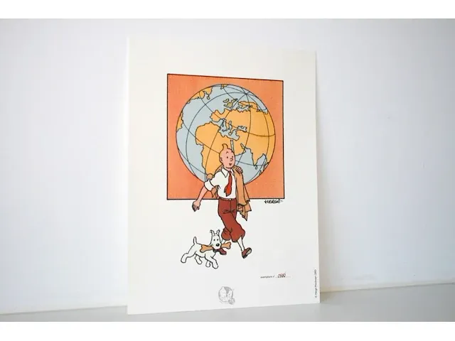 Portofolio 'kuifje en bobbie' (nr. 2/9) - 75 jaar kuifje - 17,5 x 24cm - genummerd - afbeelding 5 van  11