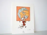 Portofolio 'kuifje en bobbie' (nr. 2/9) - 75 jaar kuifje - 17,5 x 24cm - genummerd - afbeelding 5 van  11