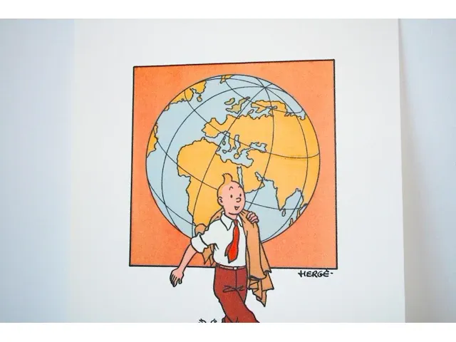 Portofolio 'kuifje en bobbie' (nr. 2/9) - 75 jaar kuifje - 17,5 x 24cm - genummerd - afbeelding 6 van  11