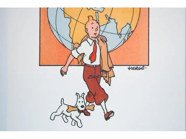 Portofolio 'kuifje en bobbie' (nr. 2/9) - 75 jaar kuifje - 17,5 x 24cm - genummerd - afbeelding 9 van  11