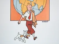 Portofolio 'kuifje en bobbie' (nr. 2/9) - 75 jaar kuifje - 17,5 x 24cm - genummerd - afbeelding 9 van  11