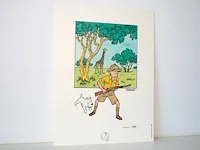 Portofolio 'kuifje in afrika' (nr. 1/9) - 75 jaar kuifje - 17,5 x 24cm - genummerd - afbeelding 5 van  12