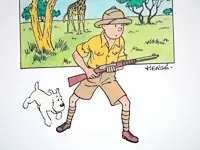 Portofolio 'kuifje in afrika' (nr. 1/9) - 75 jaar kuifje - 17,5 x 24cm - genummerd - afbeelding 10 van  12