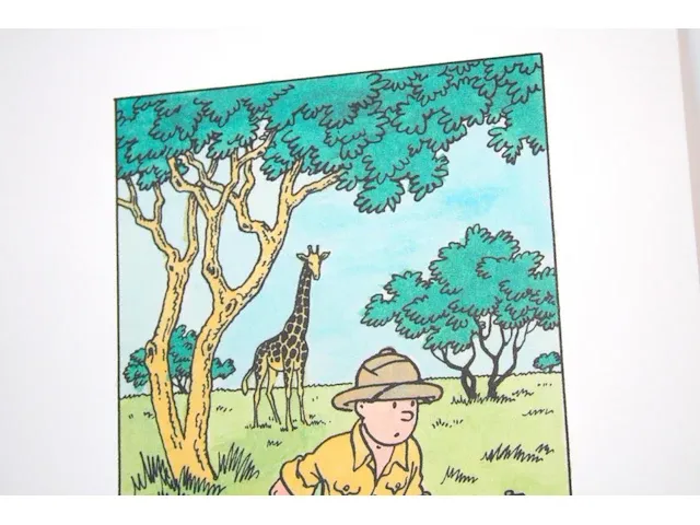 Portofolio 'kuifje in afrika' (nr. 1/9) - 75 jaar kuifje - 17,5 x 24cm - genummerd - afbeelding 11 van  12