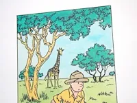 Portofolio 'kuifje in afrika' (nr. 1/9) - 75 jaar kuifje - 17,5 x 24cm - genummerd - afbeelding 11 van  12
