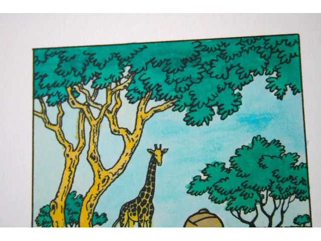 Portofolio 'kuifje in afrika' (nr. 1/9) - 75 jaar kuifje - 17,5 x 24cm - genummerd - afbeelding 12 van  12