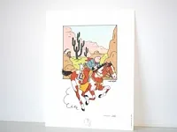 Portofolio 'kuifje in amerika' (nr. 6/9) - 75 jaar kuifje - 17,5 x 24cm - genummerd - afbeelding 1 van  10