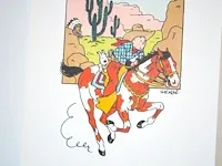 Portofolio 'kuifje in amerika' (nr. 6/9) - 75 jaar kuifje - 17,5 x 24cm - genummerd - afbeelding 7 van  10