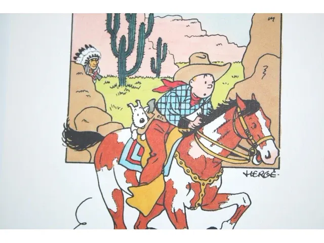 Portofolio 'kuifje in amerika' (nr. 6/9) - 75 jaar kuifje - 17,5 x 24cm - genummerd - afbeelding 9 van  10