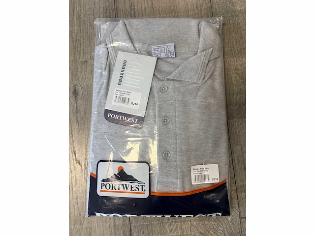 Portwest - b210 - polo grey melange maat s (16x) - afbeelding 2 van  2