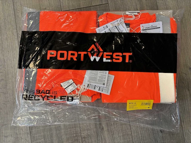 Portwest - ec12 - t-shirt hi-vis orange maat m (60x) - afbeelding 2 van  2