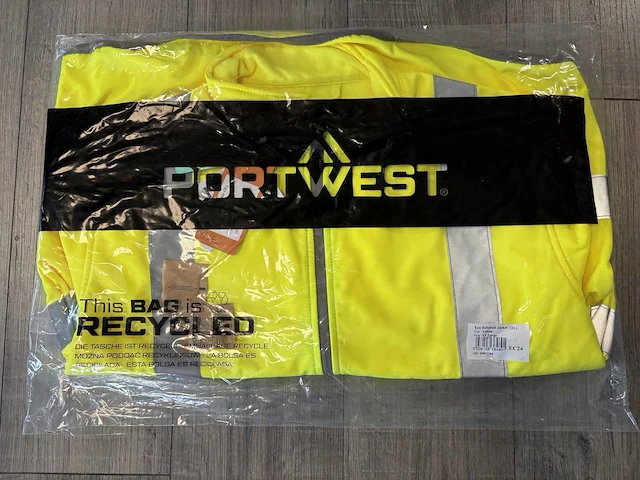 Portwest - ec24 - softshell jas hi vis geel maat xl (6x) - afbeelding 2 van  2