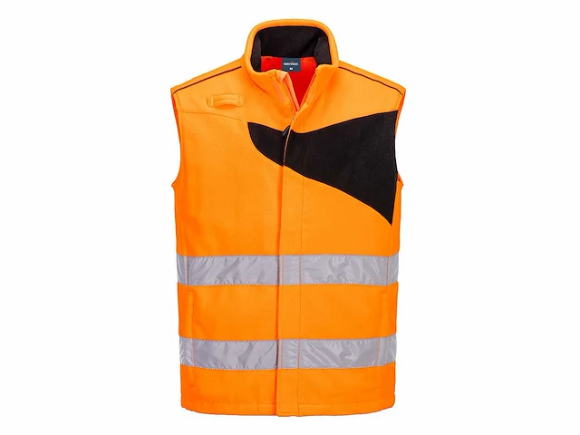 Portwest - pw231 - fleece bodywarmer hi vis maat l (10x) - afbeelding 1 van  2