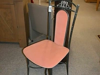 Post moderne metalen salontafel + 4 stoelen - afbeelding 5 van  7