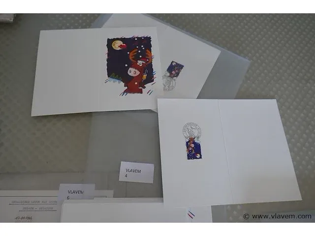 Postkaarten met zegel van kaart + stempel 1-12-1999 - afbeelding 1 van  1