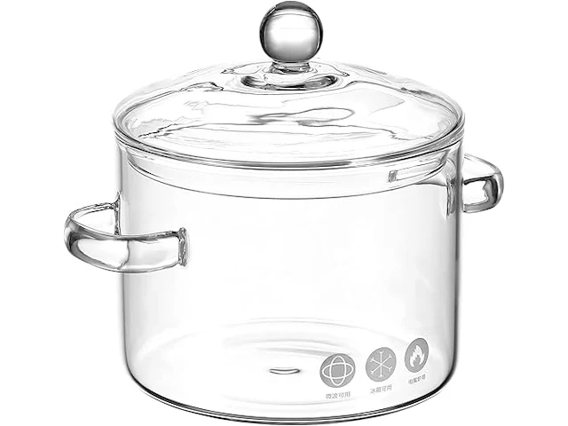 Pot van borosilicaatglas - afbeelding 1 van  3
