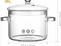 Pot van borosilicaatglas - afbeelding 2 van  3