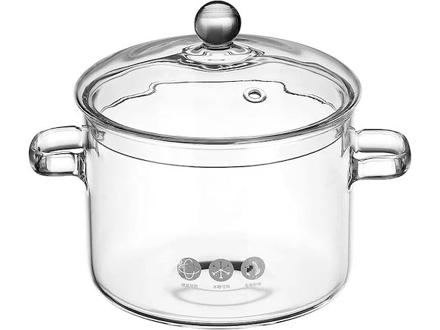 Pot van borosilicaatglas - afbeelding 1 van  3
