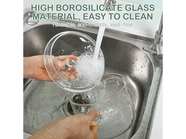Pot van borosilicaatglas - afbeelding 3 van  3