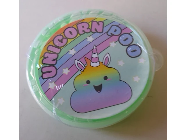 Potje unicorn poo slijm groen - afbeelding 1 van  5